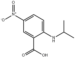 2-(Isopropylamino)-5-nitrobenzenecarboxylic acid Struktur