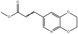 (E)-Methyl 3-(2,3-dihydro-[1,4]dioxino-[2,3-b]pyridin-7-yl)acrylate Struktur