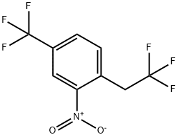 2-Nitro-1-(2,2,2-trifluoroethyl)-4-(trifluoromethyl)benzene Struktur