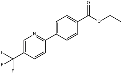 4-(5-Trifluoromethyl-pyridin-2-yl)-benzoic acid ethyl ester Struktur