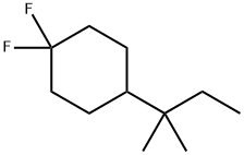 4-(1,1-Dimethylpropyl)-1,1-difluorocyclohexane Struktur