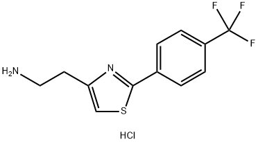 (2-{2-[4-(Trifluoromethyl)phenyl]-1,3-thiazol-4-yl}ethyl)amine dihydrochloride Struktur