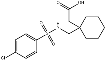 [1-({[(4-Chlorophenyl)sulfonyl]amino}methyl)-cyclohexyl]acetic acid Struktur