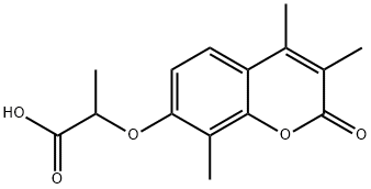 2-[(3,4,8-Trimethyl-2-oxo-2H-chromen-7-yl)oxy]-propanoic acid Struktur