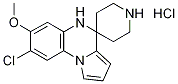 8-Chloro-7-methoxy-4,5-dihydrospiro[pyrrolo(1,2-a) quinoxaline-4,4'-piperidine] hydrochloride Struktur