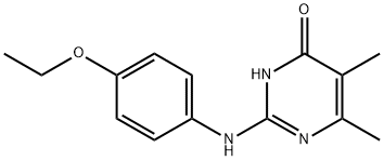 2-[(4-Ethoxyphenyl)amino]-5,6-dimethylpyrimidin-4(3H)-one Struktur