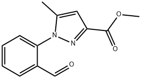 Methyl 1-(2-formylphenyl)-5-methyl-1H-pyrazole-3-carboxylate Struktur