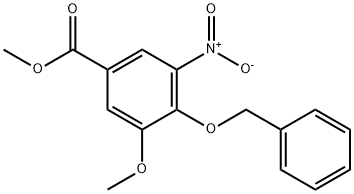 Methyl 4-(benzyloxy)-3-methoxy-5-nitrobenzenecarboxylate Struktur