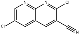 2,6-Dichloro-1,8-naphthyridine-3-carbonitrile Struktur