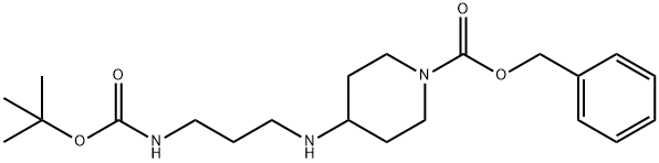 Benzyl 4-[(3-{[(tert-butoxy)carbonyl]amino}propyl) amino]piperidine-1-carboxylate Struktur