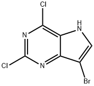 7-Bromo-2,4-dichloro-5H-pyrrolo[3,2-d]pyrimidine Struktur