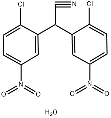 2,2-Bis(2-chloro-5-nitrophenyl)acetonitrile hydrate Struktur