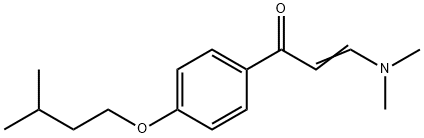 (2E)-3-(Dimethylamino)-1-[4-(3-methylbutoxy)-phenyl]prop-2-en-1-one Struktur