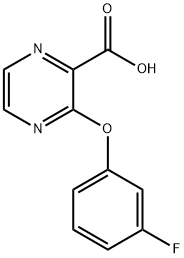 3-(3-Fluorophenoxy)pyrazine-2-carboxylic acid Struktur