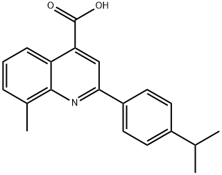 2-(4-ISOPROPYLPHENYL)-8-METHYLQUINOLINE-4-CARBOXYLIC ACID Struktur