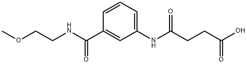 4-(3-{[(2-METHOXYETHYL)AMINO]CARBONYL}ANILINO)-4-OXOBUTANOIC ACID Struktur