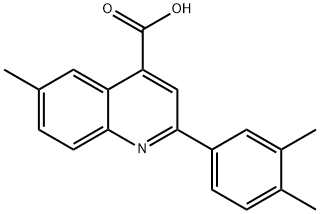 2-(3,4-DIMETHYLPHENYL)-6-METHYLQUINOLINE-4-CARBOXYLIC ACID Struktur