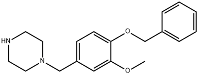 1-[4-(BENZYLOXY)-3-METHOXYBENZYL]PIPERAZINE Struktur