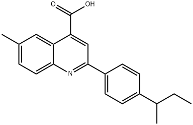 2-(4-SEC-BUTYLPHENYL)-6-METHYLQUINOLINE-4-CARBOXYLIC ACID Struktur