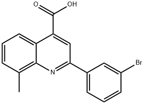 2-(3-BROMOPHENYL)-8-METHYLQUINOLINE-4-CARBOXYLICACID Struktur