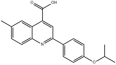 2-(4-ISOPROPOXYPHENYL)-6-METHYLQUINOLINE-4-CARBOXYLIC ACID Struktur