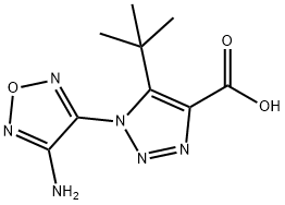 1-(4-Amino-1,2,5-oxadiazol-3-yl)-5-tert-butyl-1H-1,2,3-triazole-4-carboxylic acid Struktur