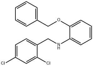 2-(Benzyloxy)-N-(2,4-dichlorobenzyl)aniline Struktur