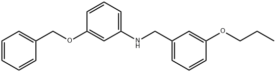 3-(Benzyloxy)-N-(3-propoxybenzyl)aniline Struktur