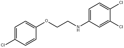 3,4-Dichloro-N-[2-(4-chlorophenoxy)ethyl]aniline Struktur