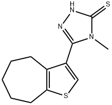 4-Methyl-5-(5,6,7,8-tetrahydro-4H-cyclohepta-[b]thien-3-yl)-4H-1,2,4-triazole-3-t Struktur