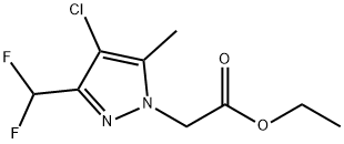 Ethyl [4-chloro-3-(difluoromethyl)-5-methyl-1H-pyrazol-1-yl]acetate Struktur