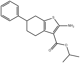 Isopropyl 2-amino-6-phenyl-4,5,6,7-tetrahydro-1-benzothiophene-3-carboxylate Struktur