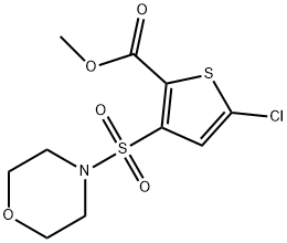 Methyl 5-chloro-3-(morpholin-4-ylsulfonyl)-thiophene-2-carboxylate Struktur