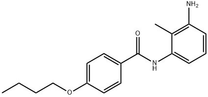 N-(3-Amino-2-methylphenyl)-4-butoxybenzamide Struktur