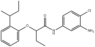 N-(3-Amino-4-chlorophenyl)-2-[2-(sec-butyl)-phenoxy]butanamide Struktur