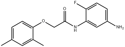 N-(5-Amino-2-fluorophenyl)-2-(2,4-dimethylphenoxy)acetamide Struktur