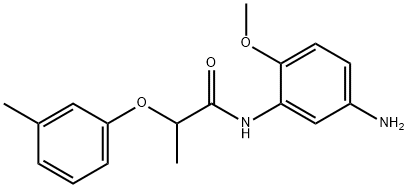 N-(5-Amino-2-methoxyphenyl)-2-(3-methylphenoxy)-propanamide Struktur