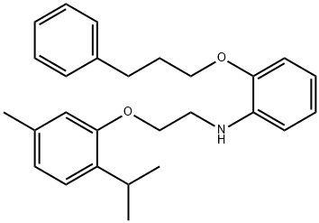 N-[2-(2-Isopropyl-5-methylphenoxy)ethyl]-2-(3-phenylpropoxy)aniline Struktur