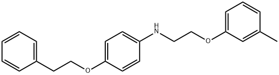 N-[2-(3-METHYLPHENOXY)ETHYL]-4-(PHENETHYLOXY)-ANILINE, 1040693-96-6, 結(jié)構(gòu)式