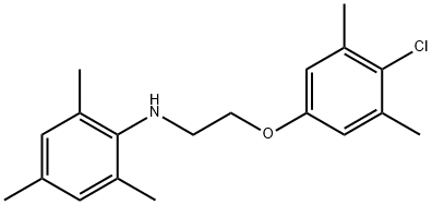 N-[2-(4-Chloro-3,5-dimethylphenoxy)ethyl]-2,4,6-trimethylaniline Struktur