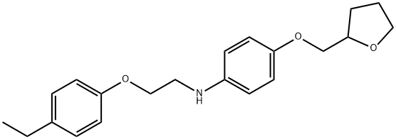 N-[2-(4-Ethylphenoxy)ethyl]-4-(tetrahydro-2-furanylmethoxy)aniline Struktur