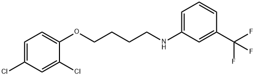 N-[4-(2,4-Dichlorophenoxy)butyl]-3-(trifluoromethyl)aniline Struktur