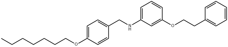 N-[4-(Heptyloxy)benzyl]-3-(phenethyloxy)aniline Struktur