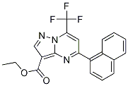 ethyl 5-(1-naphthyl)-7-(trifluoromethyl)pyrazolo[1,5-a]pyrimidine-3-carboxylate Struktur