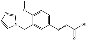 (2E)-3-[3-(1H-imidazol-1-ylmethyl)-4-methoxyphenyl]acrylic acid Struktur