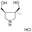 [(3R,4S)-3-methylpyrrolidine-3,4-diyl]dimethanol hydrochloride Struktur