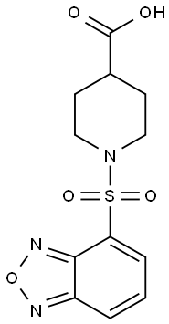 1-(2,1,3-benzoxadiazol-4-ylsulfonyl)piperidine-4-carboxylic acid Struktur