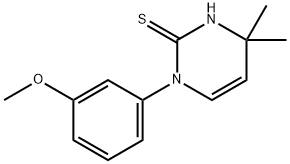 1-(3-methoxyphenyl)-4,4-dimethyl-1,4-dihydropyrimidine-2-thiol Struktur