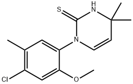 1-(4-chloro-2-methoxy-5-methylphenyl)-4,4-dimethyl-1,4-dihydropyrimidine-2-thiol Struktur