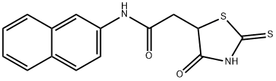 2-(2-mercapto-4-oxo-4,5-dihydro-1,3-thiazol-5-yl)-N-2-naphthylacetamide Struktur